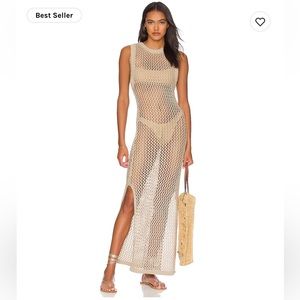 Beach riot holly swim cover up in tan